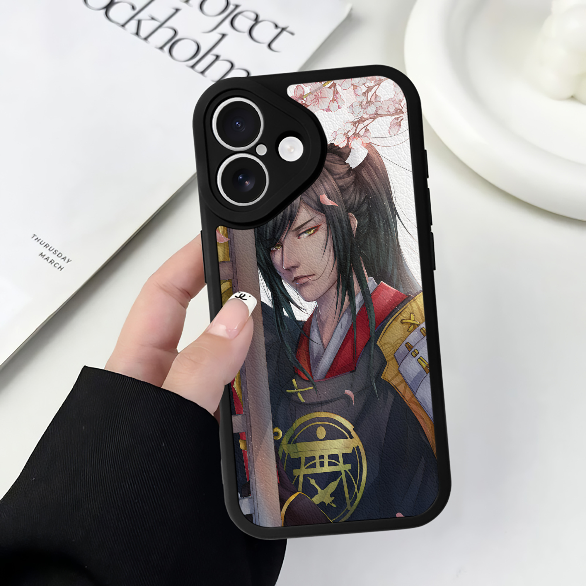 （画像用） 刀剣乱舞 Touken Ranbu 【iPhone 16シリーズ対応】シリコンスマホケース（レザー調） 材質：シリコン